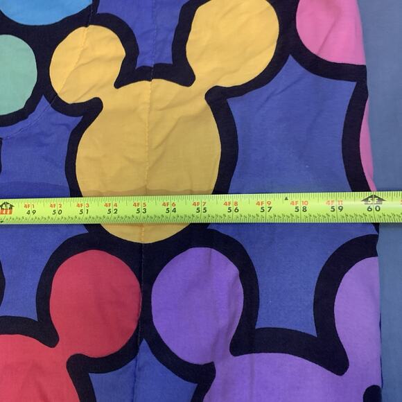 Disney Mickey Heads Ears Twin Comforter Blanket Blue 60"x80" Vintage - Picture 9 of 10